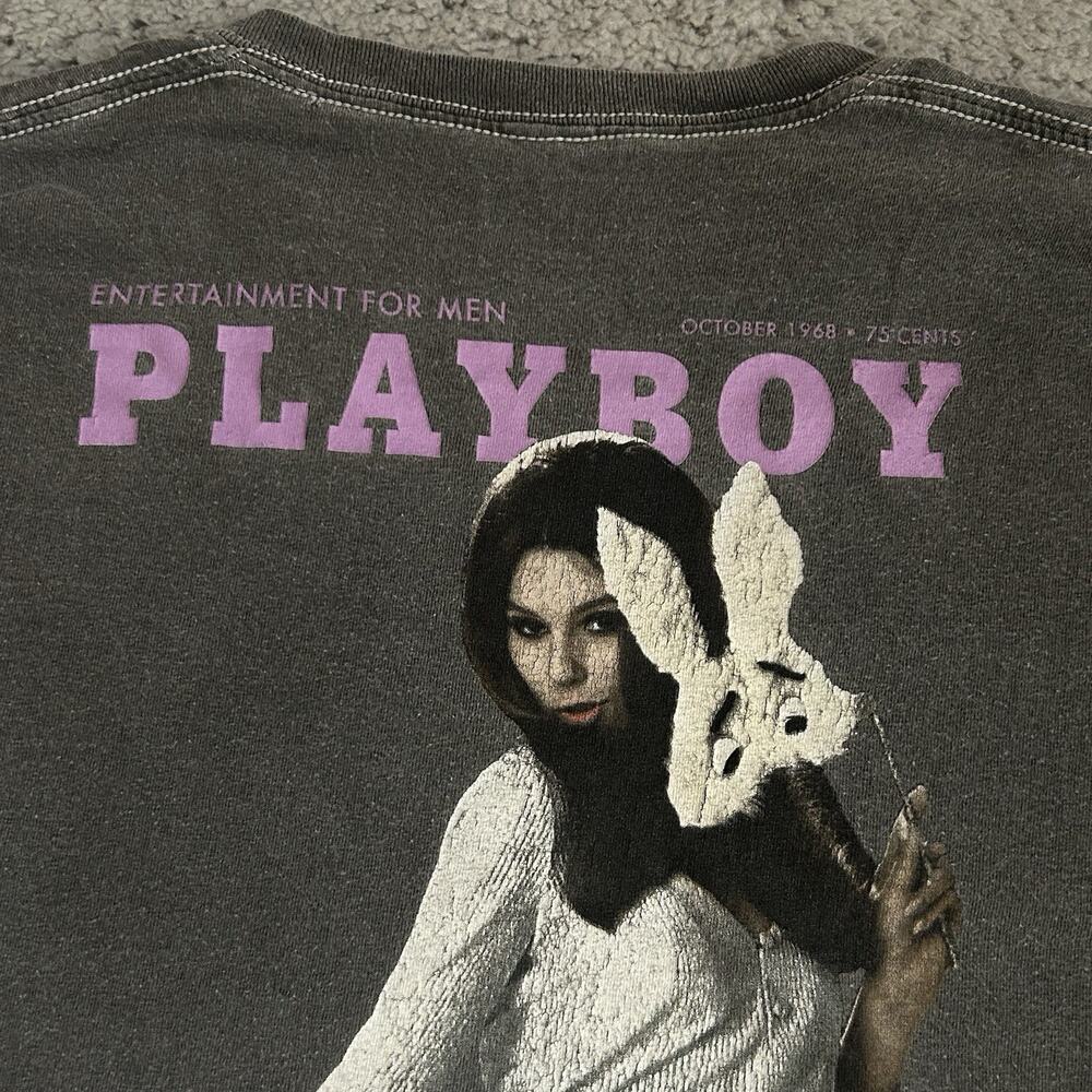 Playboy Men’s Graphic Pin Up T Shirt Size Large October 1968 Graphic Black - Picture 12 of 14